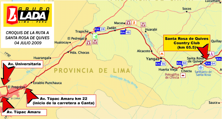 Mapa llegar Obrajillo